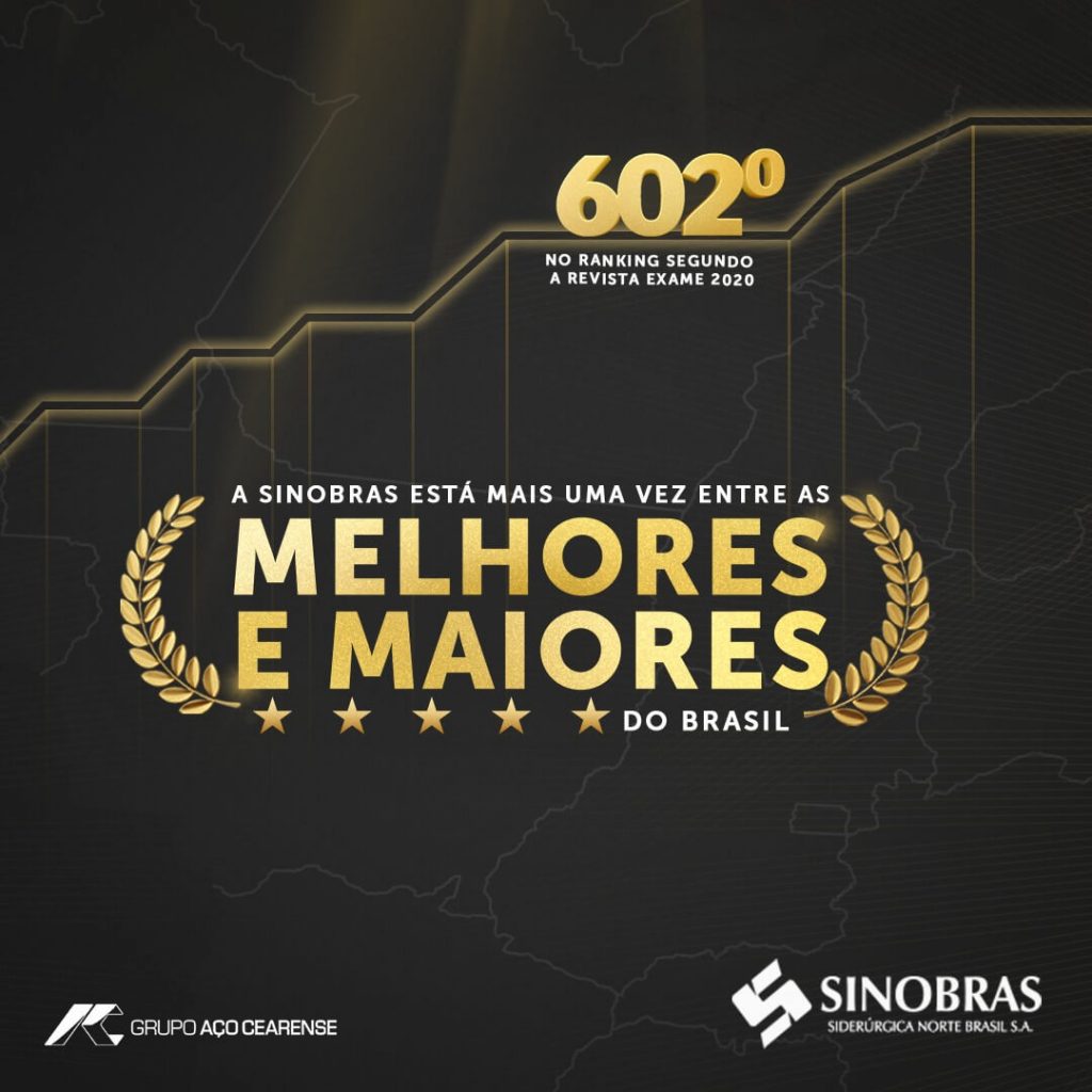 SINOBRAS está entre as maiores empresas do Brasil