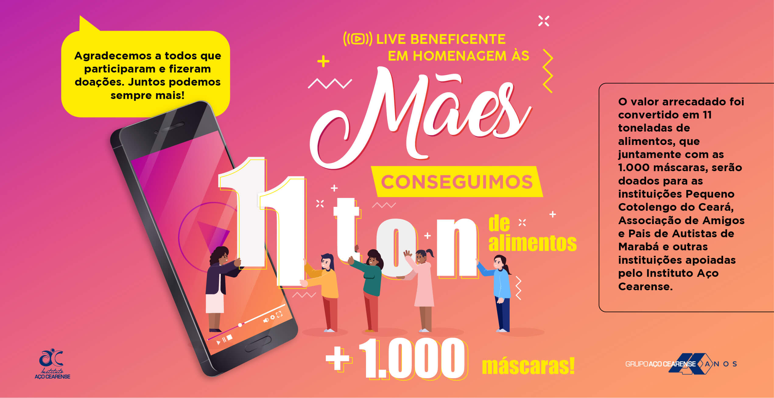 Live em homenagem às mães foi um sucesso!