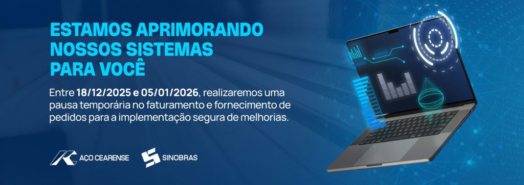 Sistema em atualização e prazos para pedidos