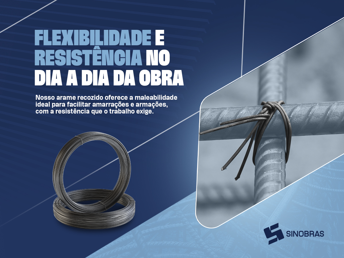 SINOBRAS destaca os benefícios do arame recozido para mais eficiência e confiança na construção civil.